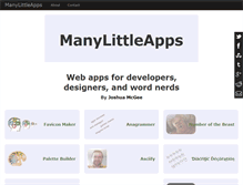 Tablet Screenshot of manylittleapps.com